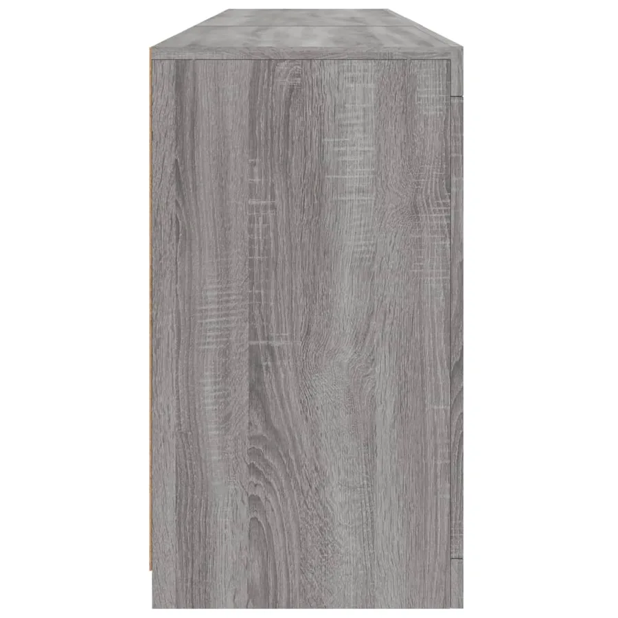 Buffet avec lumières LED sonoma gris 162x37x67 cm - 8