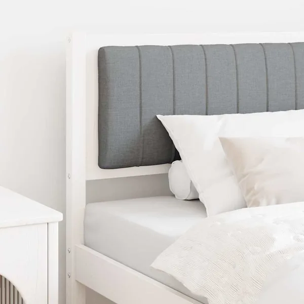 Tête de lit capitonnée avec tête de lit Blanc 100 cm Pin massif