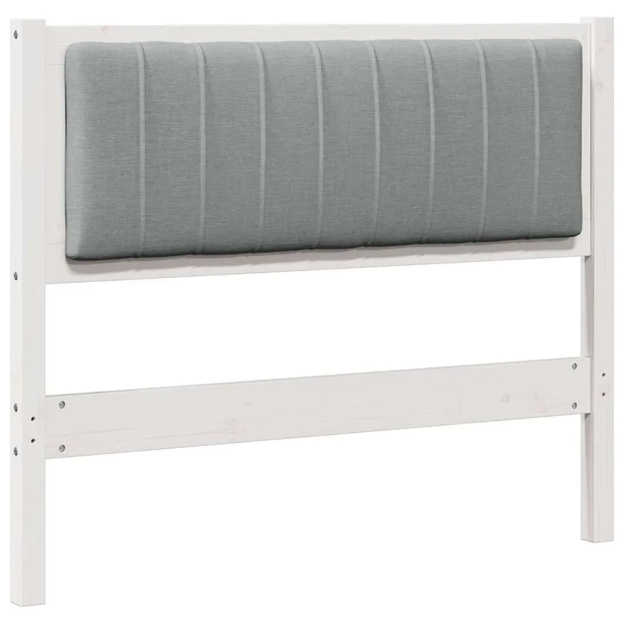 Tête de lit capitonnée avec tête de lit Blanc 100 cm Pin massif - 2