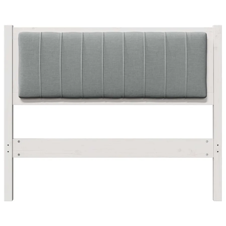 Tête de lit capitonnée avec tête de lit Blanc 100 cm Pin massif - 4
