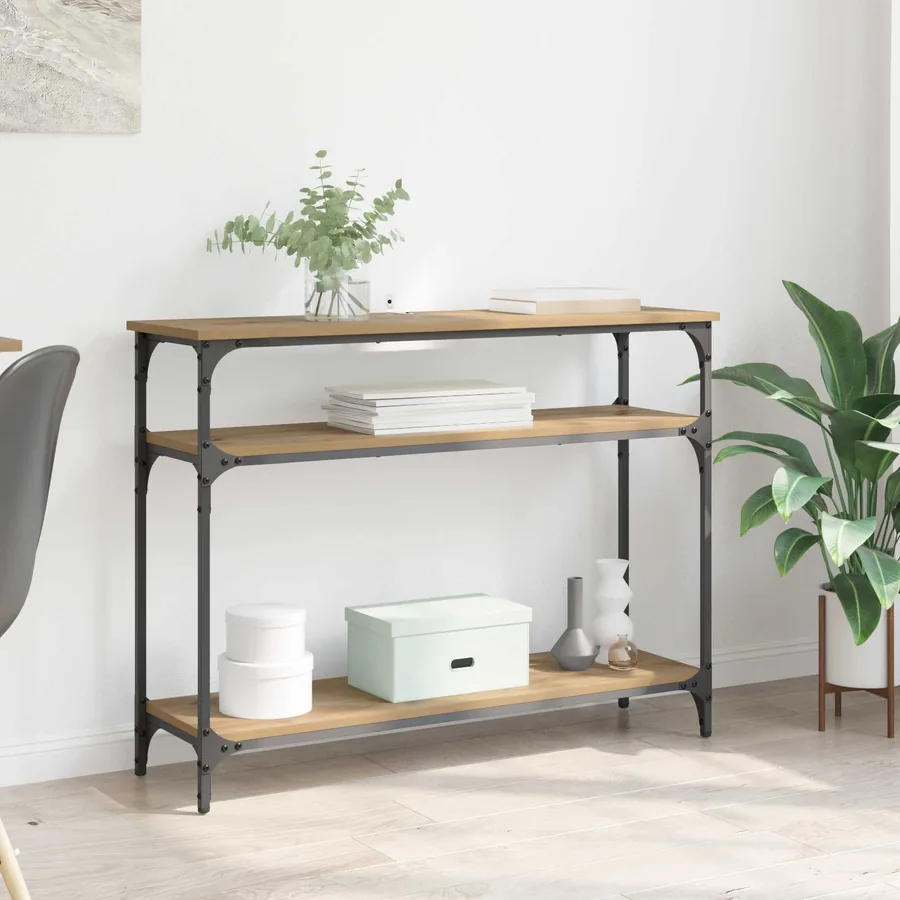 Table console Chêne artisanal 100 x 29 x 75 cm