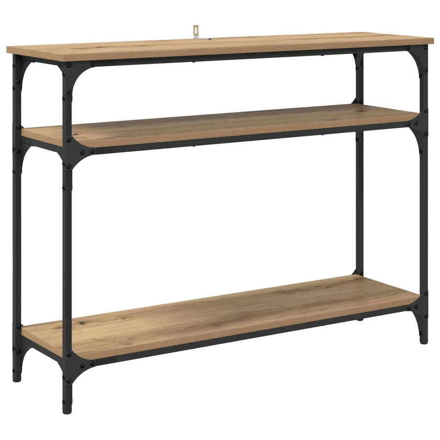 Table console Chêne artisanal 100 x 29 x 75 cm - 2