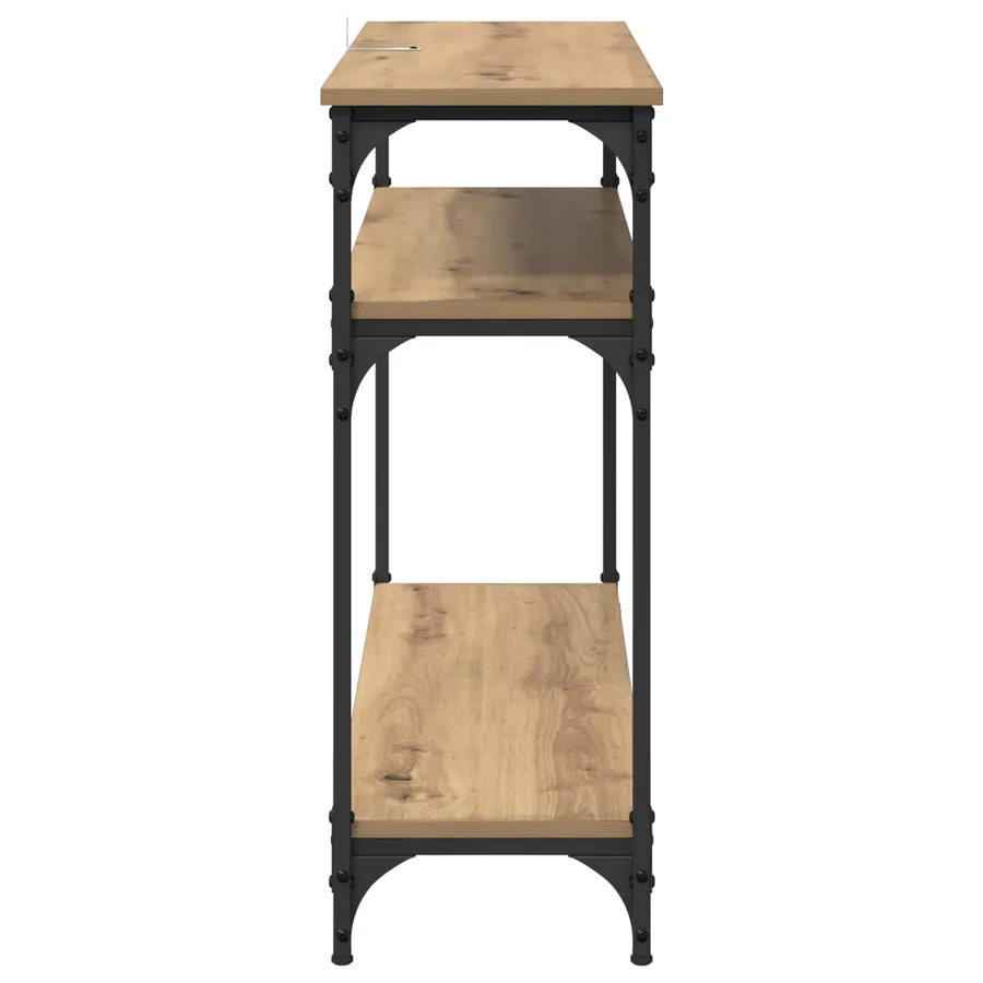 Table console Chêne artisanal 100 x 29 x 75 cm - 6