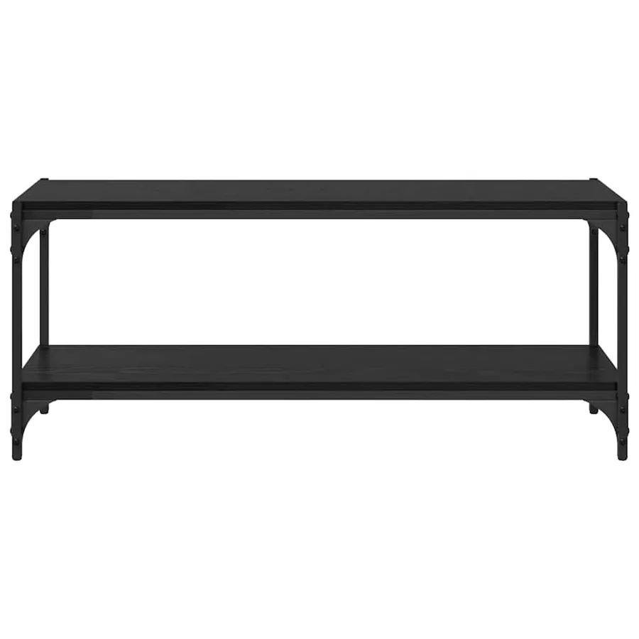 Meuble TV Chêne noir 100x33x41cm Bois d'ingénierie et fer - 5