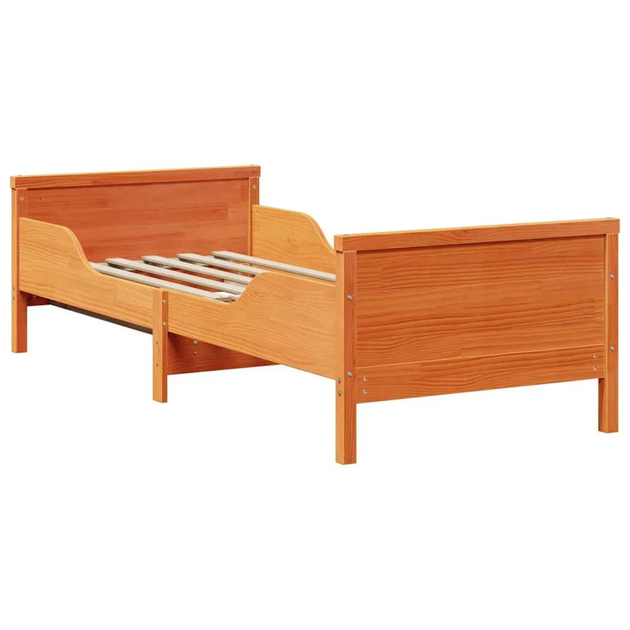Cadre de lit Brun cire 80 x 200 cm Bois d'ingénierie - 4