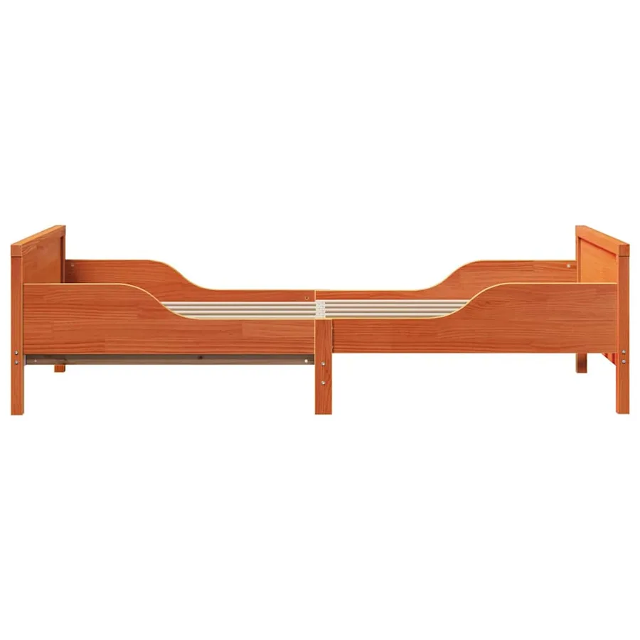 Cadre de lit Brun cire 80 x 200 cm Bois d'ingénierie - 6