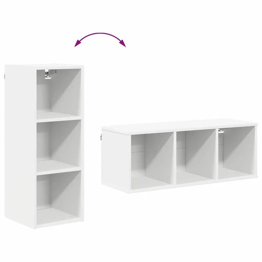 Armoire suspendue avec stockage Riga Blanc 30 x 29,5 x 80 cm - 10