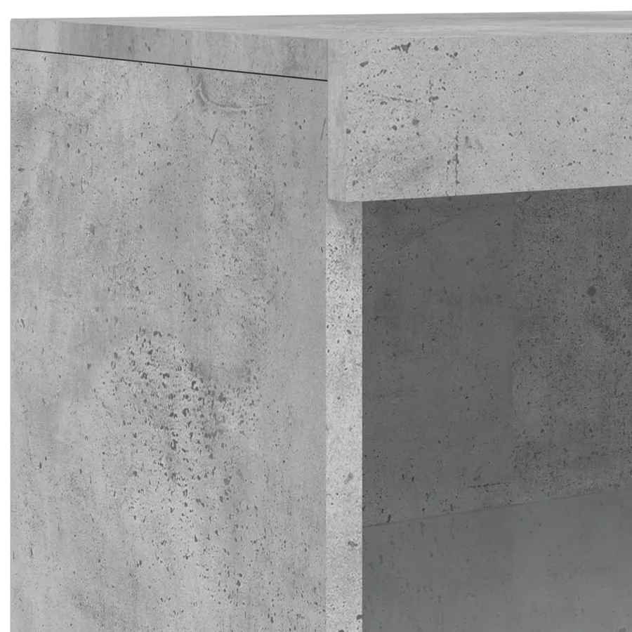 Buffet avec lumières LED gris béton 60,5x37x100 cm - 10