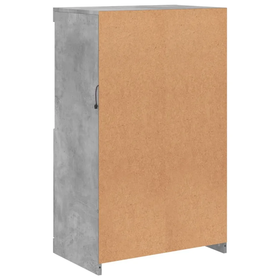 Buffet avec lumières LED gris béton 60,5x37x100 cm - 9