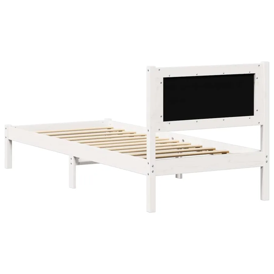 Cadre de lit avec tête de lit Gris clair 75 x 190 cm Pin massif - 7