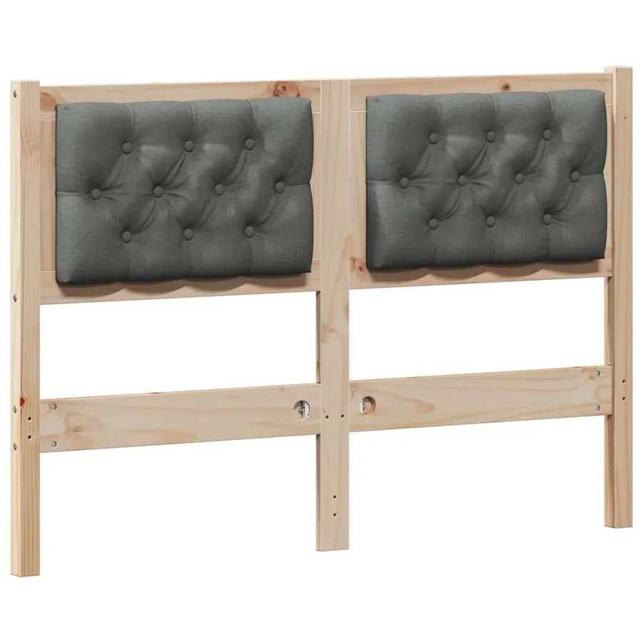 Tête de lit marron et gris foncé 120 cm Bois massif en pin - 2