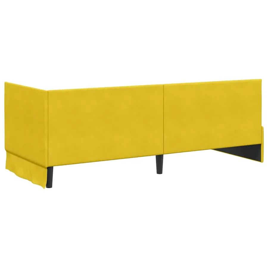 Cadre de lit d'angle Jaune 80 cm x 200 cm Velours - 7
