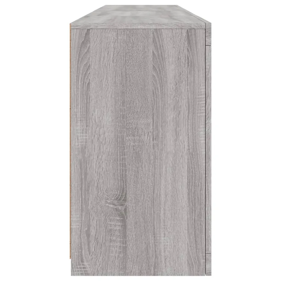 Buffet avec lumières LED sonoma gris 164x37x67 cm - 8
