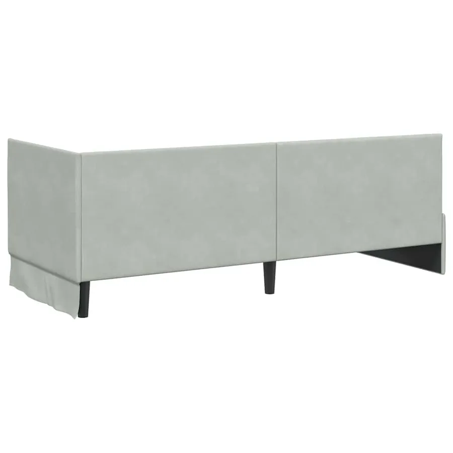 Cadre de lit d'angle Gris clair 80 cm x 200 cm Velours - 7