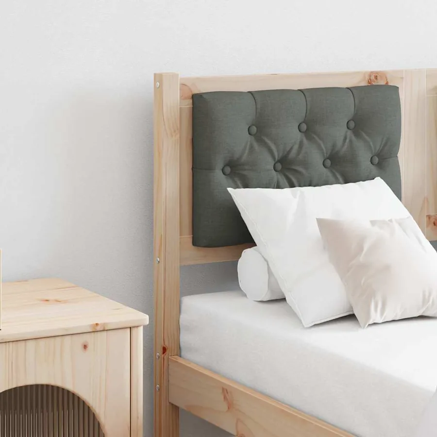 Tête de lit marron et gris foncé 135 cm Bois massif en pin
