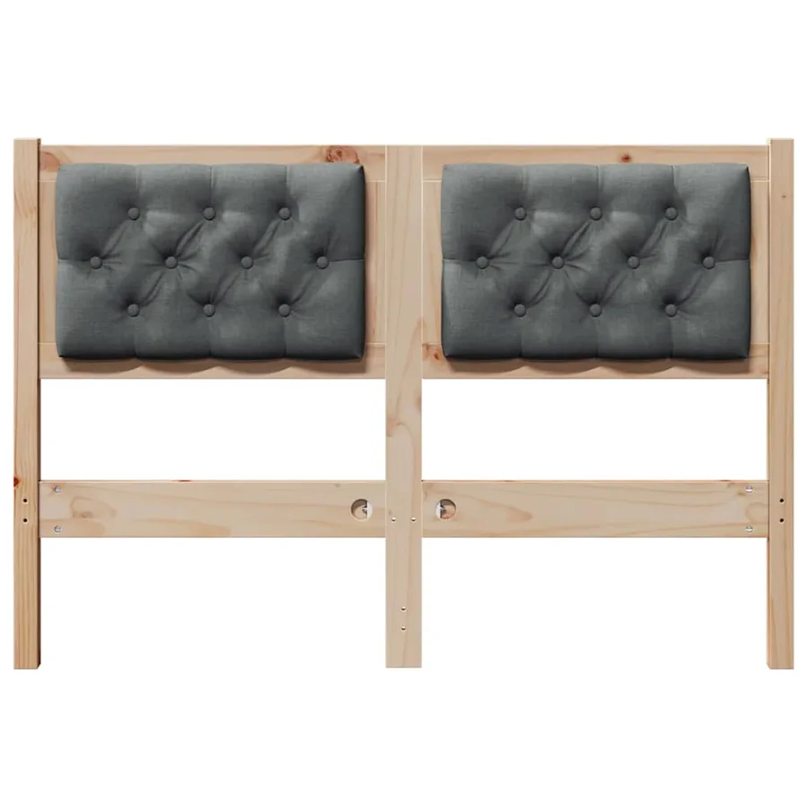 Tête de lit marron et gris foncé 135 cm Bois massif en pin - 4