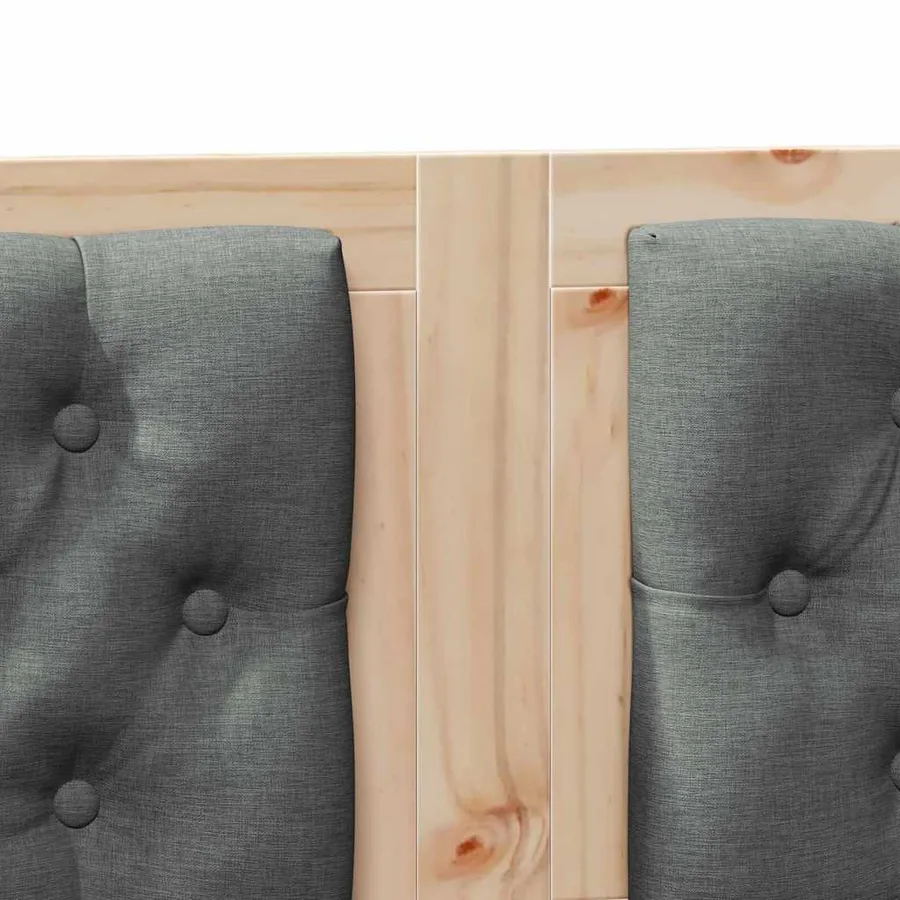 Tête de lit marron et gris foncé 135 cm Bois massif en pin - 7