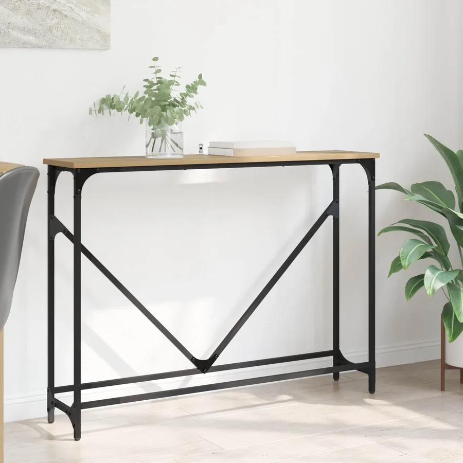 Table console Chêne artisanal 102 x 23 x 75 cm