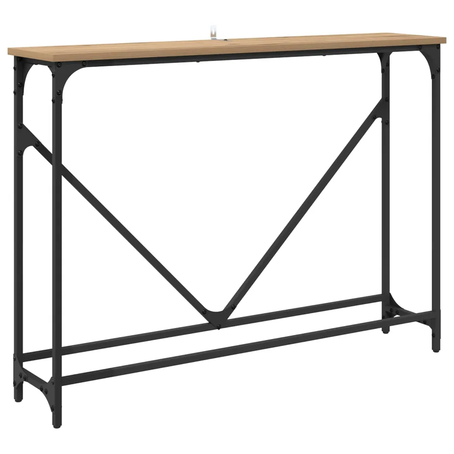 Table console Chêne artisanal 102 x 23 x 75 cm - 2