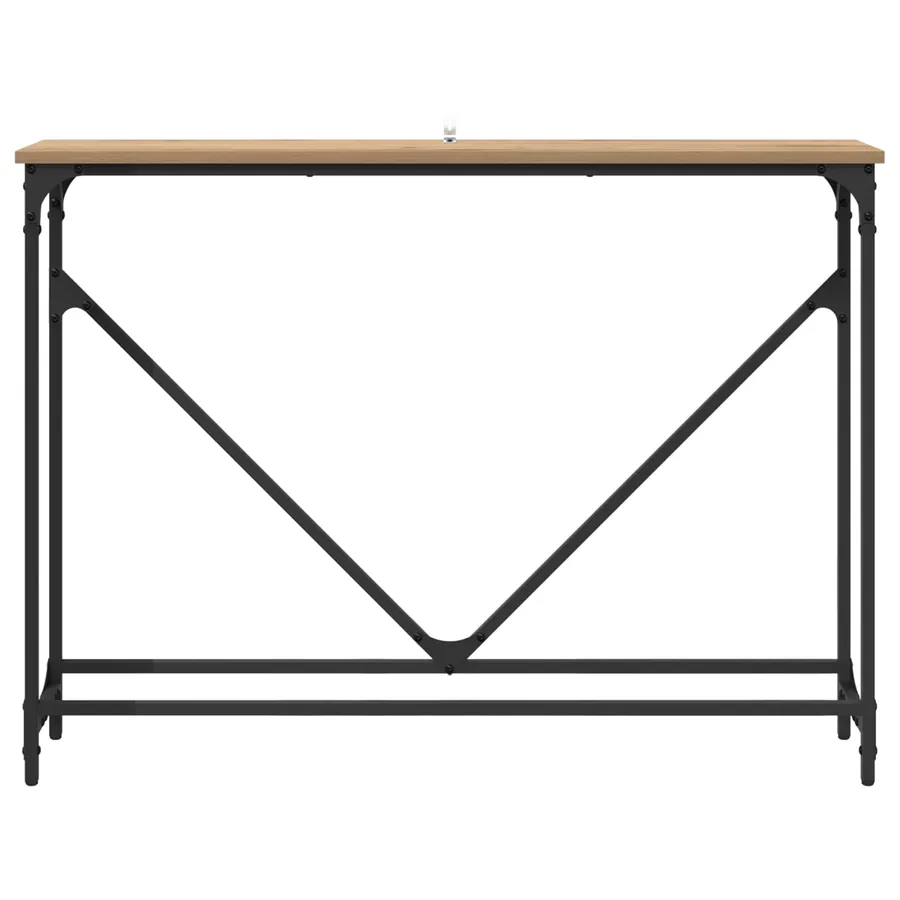 Table console Chêne artisanal 102 x 23 x 75 cm - 5