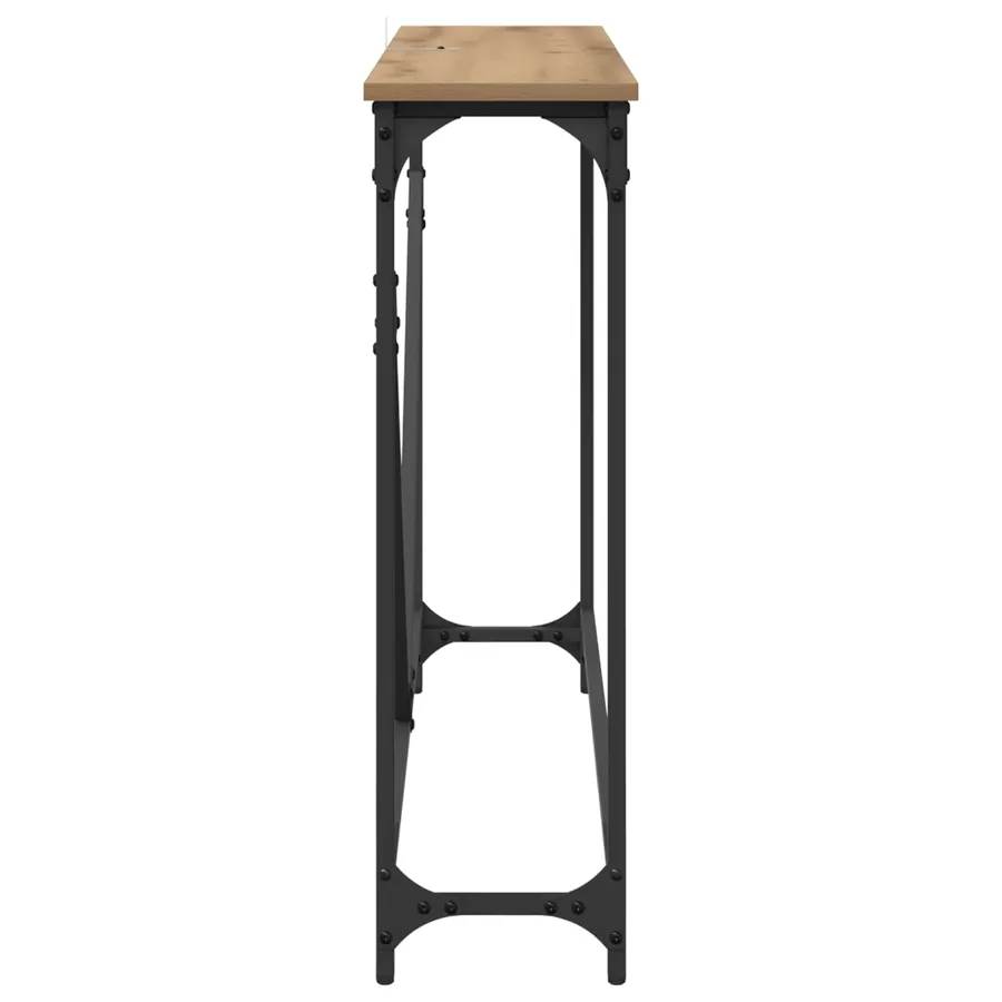 Table console Chêne artisanal 102 x 23 x 75 cm - 6