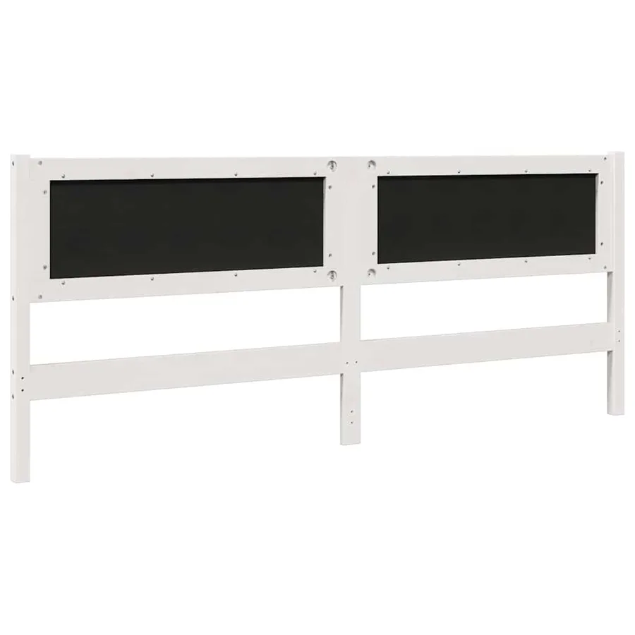 Tête de lit capitonnée avec tête de lit Blanc 200 cm Pin massif - 6