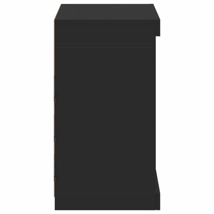 Buffet avec lumières LED noir 60,5x37x67 cm - 7