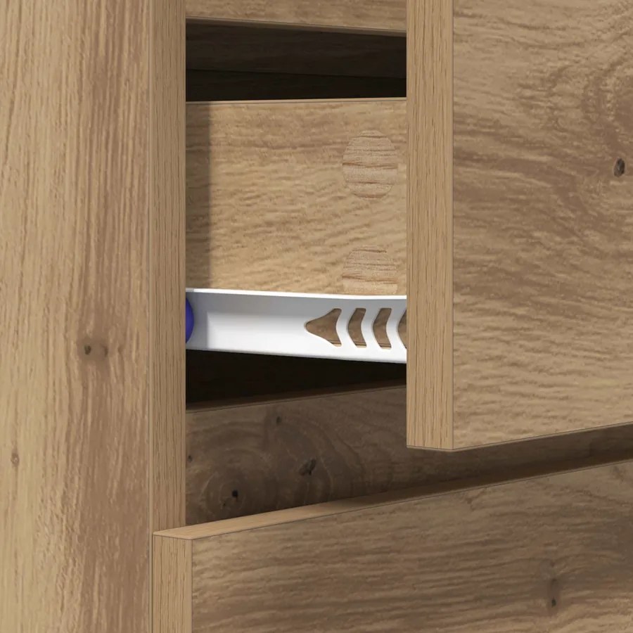 Buffet Chêne artisanal 60 x 35 x 70 cm Bois d'ingénierie - 9