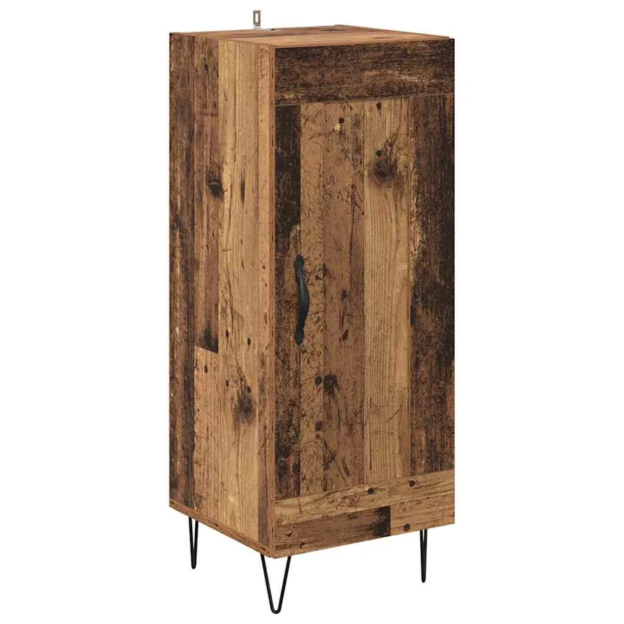 Buffet Bois Ancien 34,5 x 34 x 90 cm Bois d'ingénierie et fer - 2