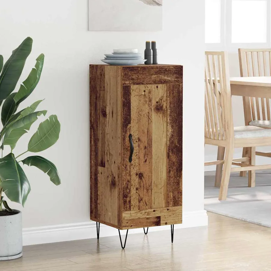 Buffet Bois Ancien 34,5 x 34 x 90 cm Bois d'ingénierie et fer - 4