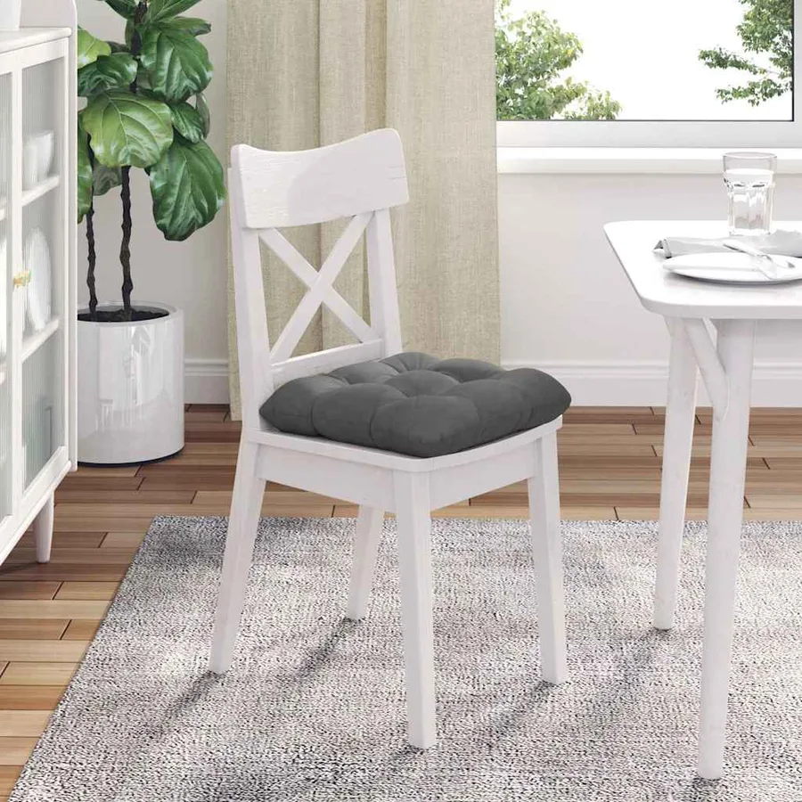 Coussins de siège 4 pcs Gris foncé 45 x 45 cm - 4