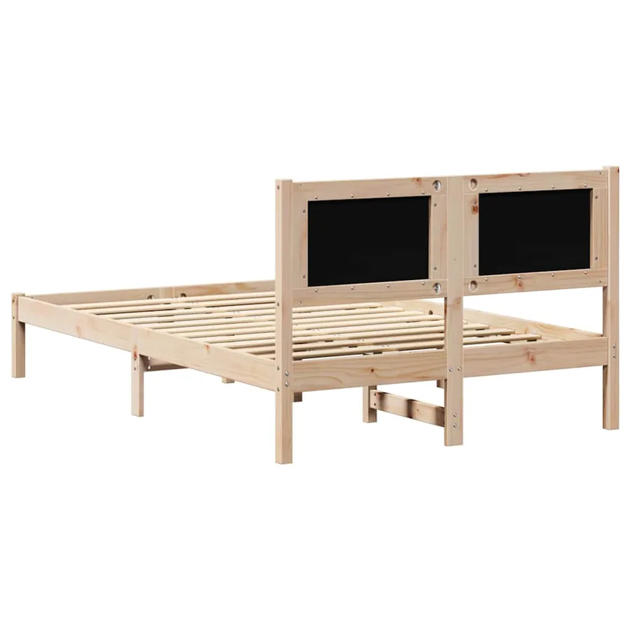 Cadre de lit Gris clair 120 x 190 cm Pin massif - 7