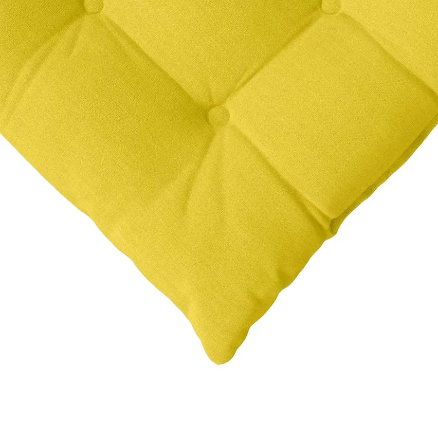 Coussins de siège 4 pcs Jaune clair 40 x 40 x 6 cm tissu - 9