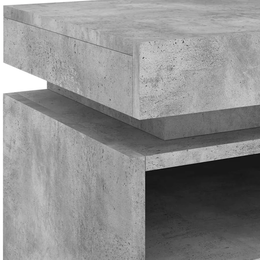 Armoires de chevet avec lumières LED 2 pcs gris béton - 10
