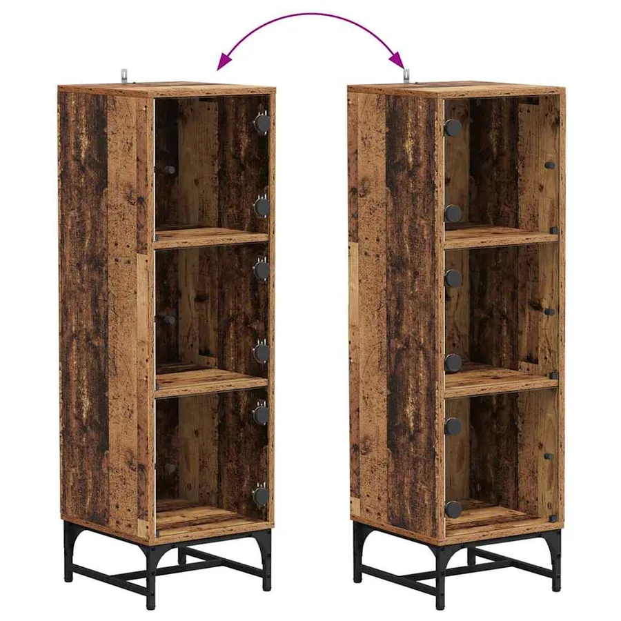 Buffet Bois ancien 35 x 37 x 117 cm - 11