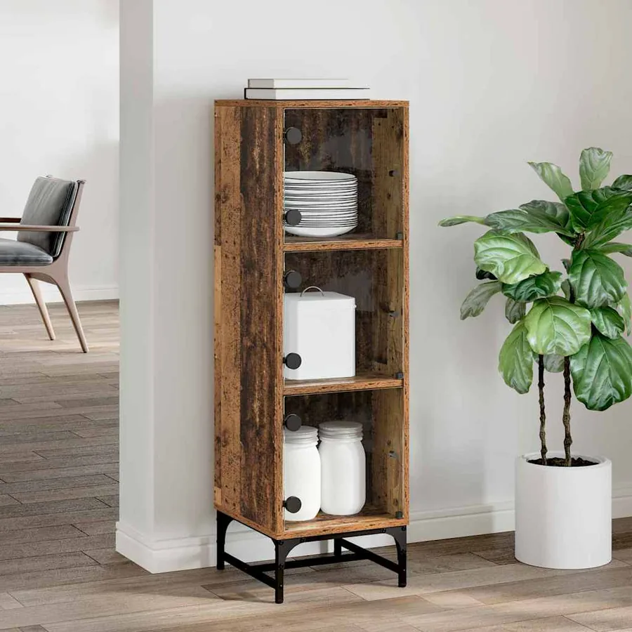 Buffet Bois ancien 35 x 37 x 117 cm - 4