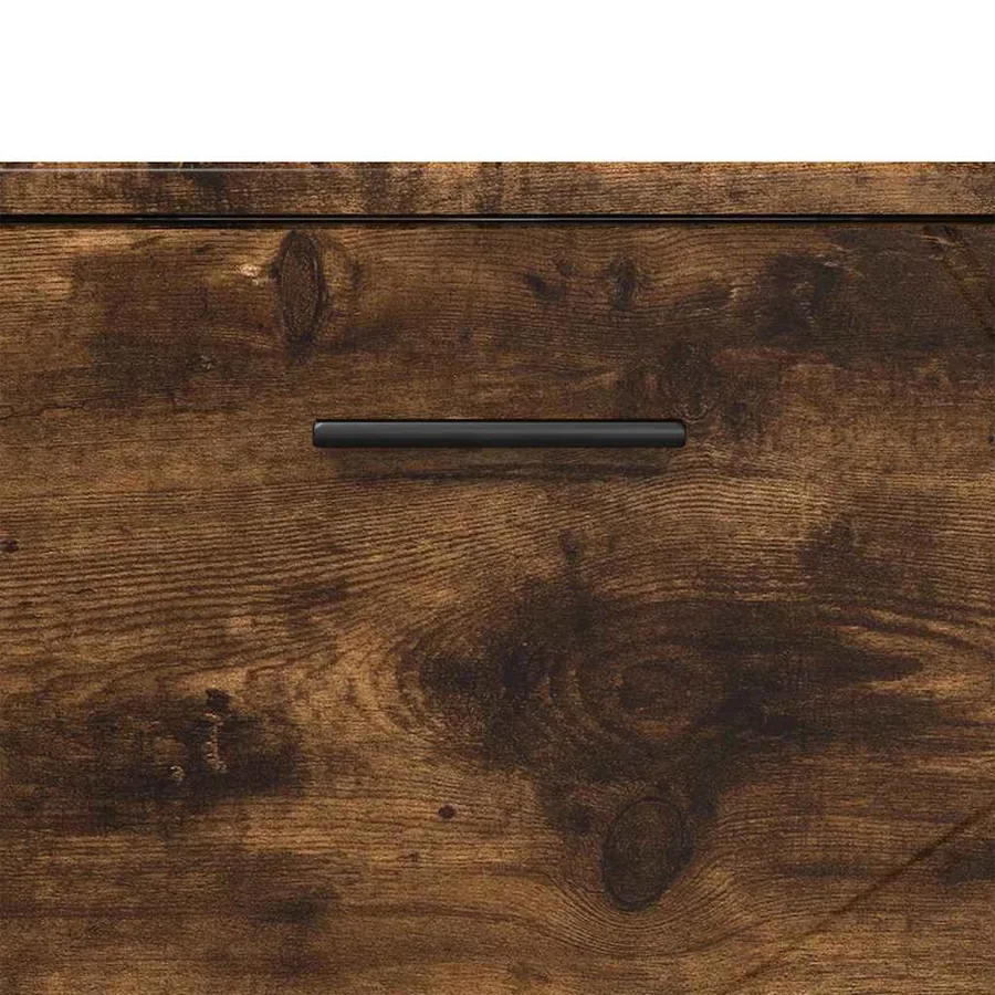 Cabinet de salle de bain Chêne fumé 76,5 x 35 x 64 cm - 8