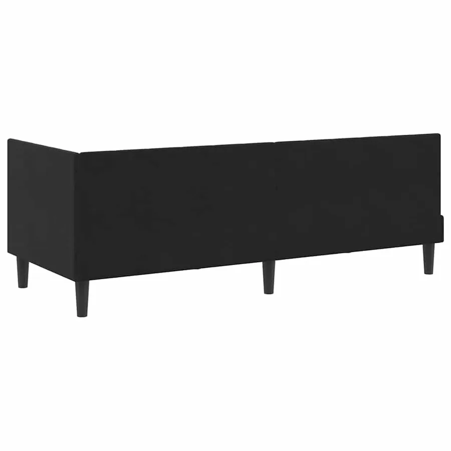 Cadre de lit d'angle avec matelas 2 pcs Noir Velours - 9
