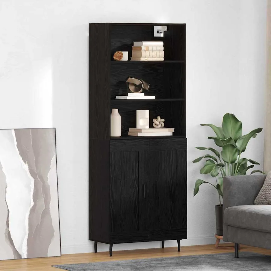 Haut Armoire Chêne noir 69,5 x 34 x 180 cm