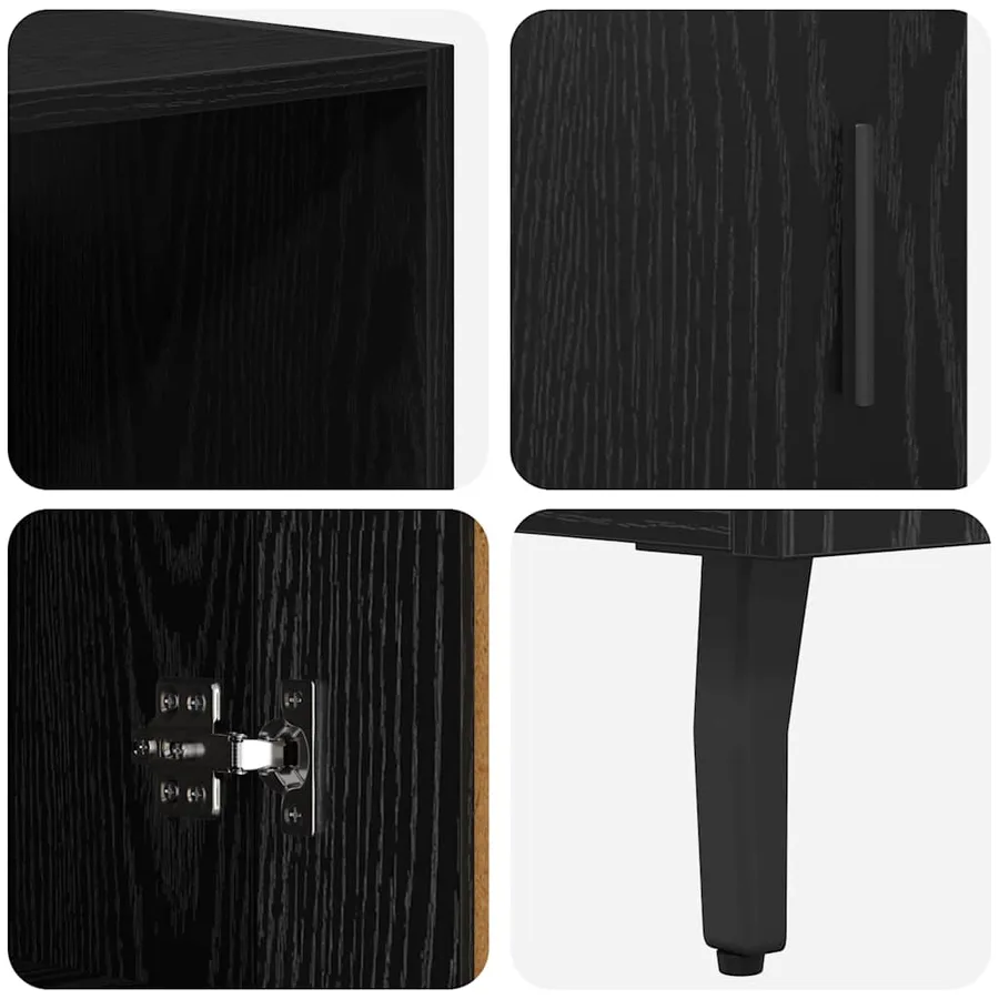 Haut Armoire Chêne noir 69,5 x 34 x 180 cm - 11