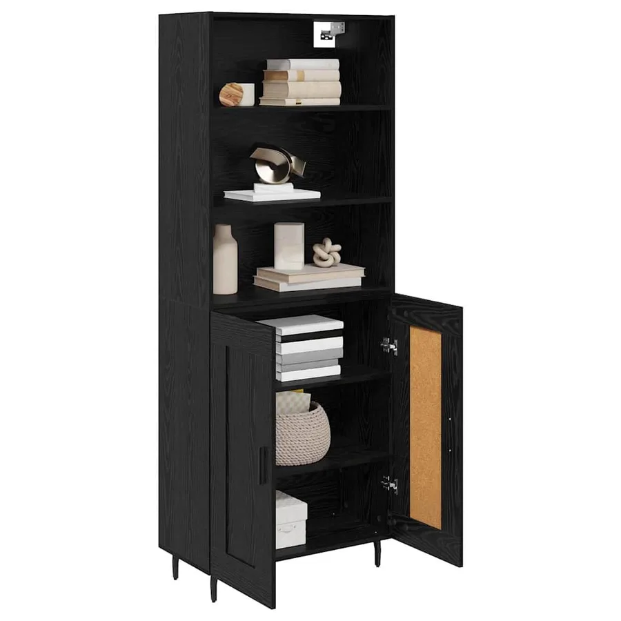 Haut Armoire Chêne noir 69,5 x 34 x 180 cm - 3