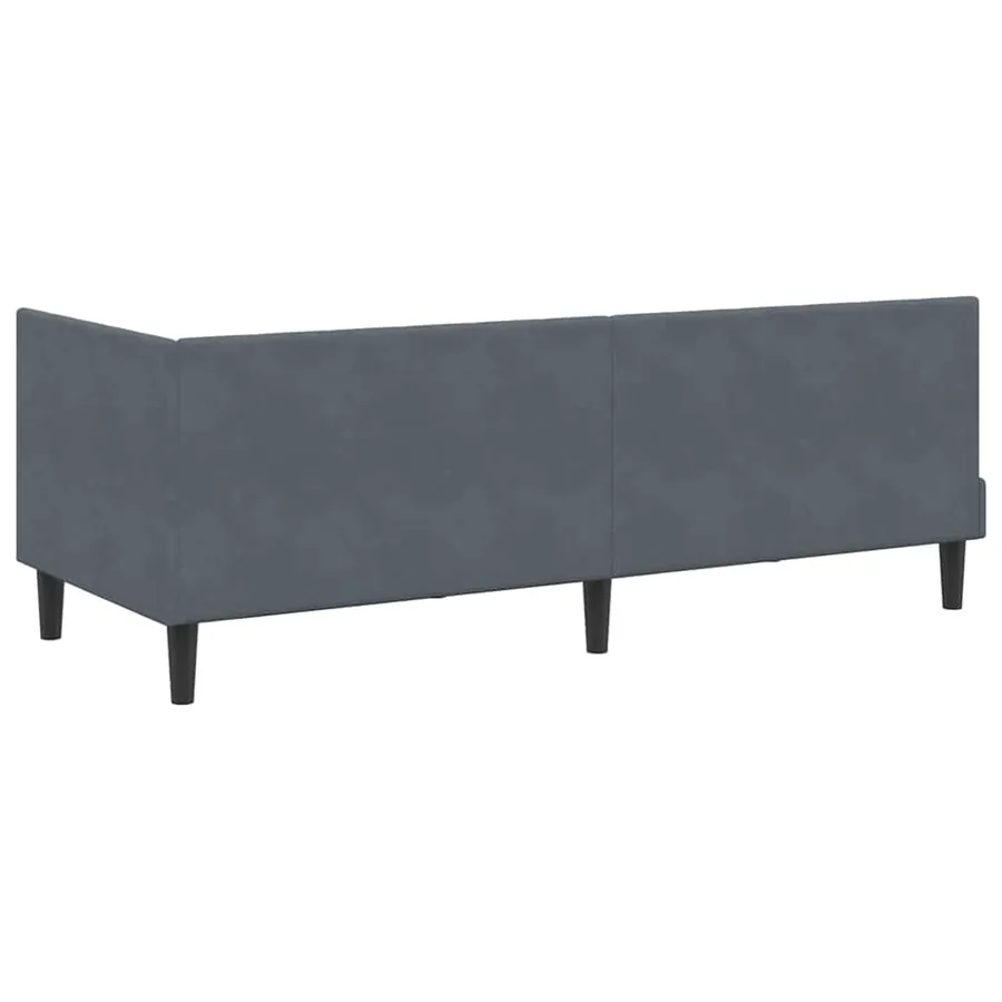 Cadre de lit d'angle Gris foncé 80 cm x 200 cm Velours - 7