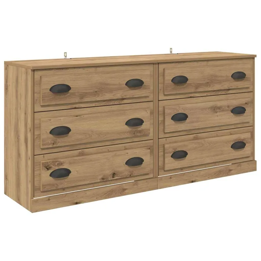 Buffets 2 pcs Chêne artisanal 70 x 35,5 x 67,5 cm - 6