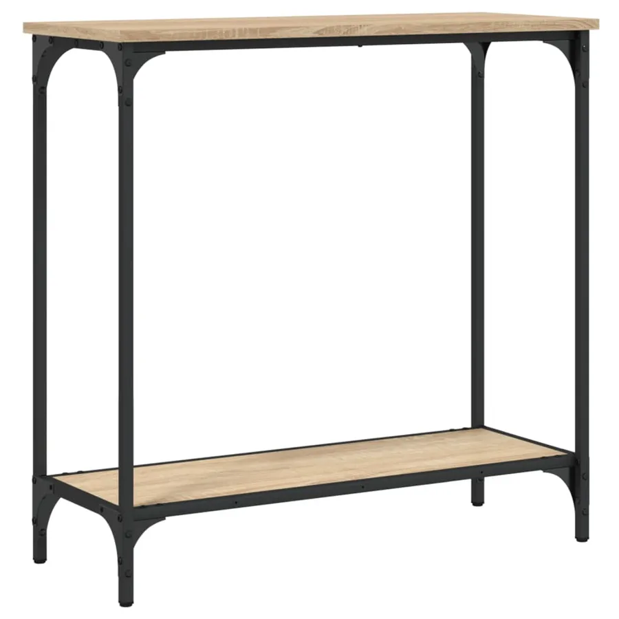 Table console Chêne Sonoma 75x30,5x75 cm Bois d'ingénierie - 2