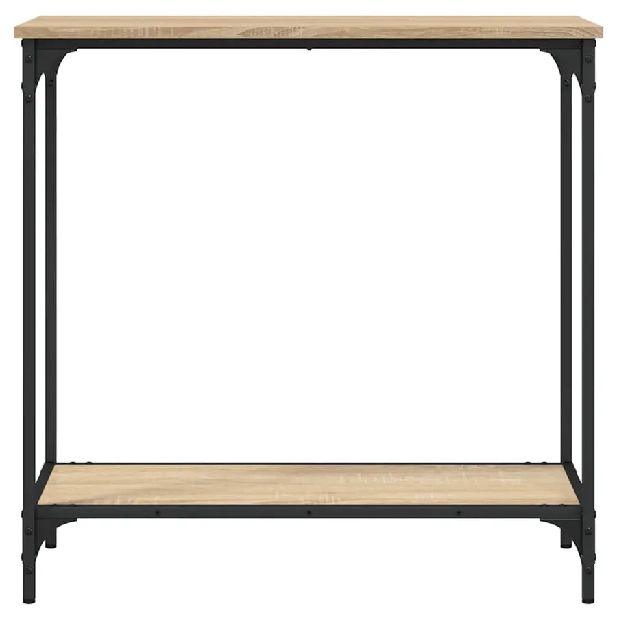 Table console Chêne Sonoma 75x30,5x75 cm Bois d'ingénierie - 4