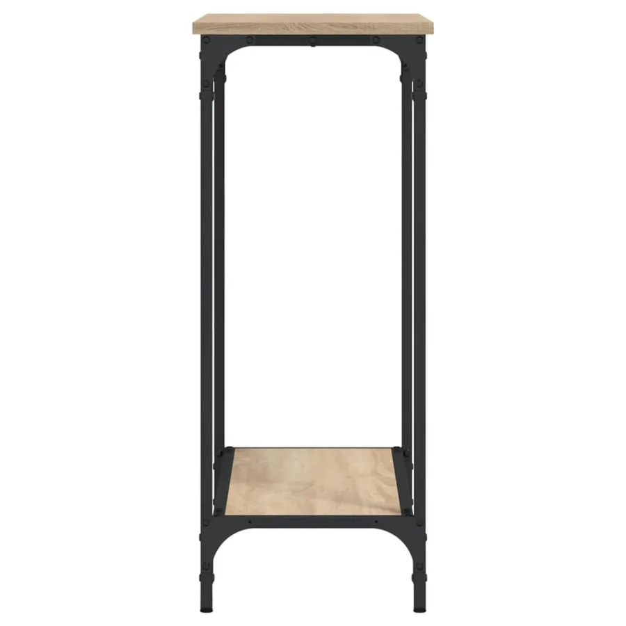 Table console Chêne Sonoma 75x30,5x75 cm Bois d'ingénierie - 5