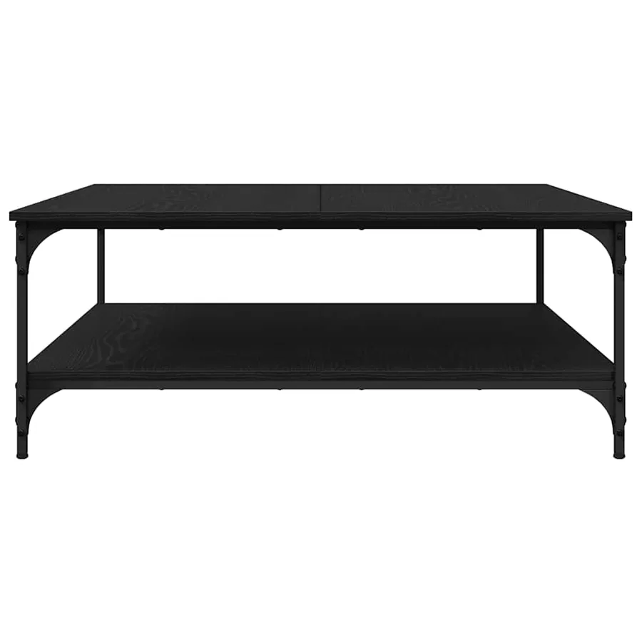 Table basse Chêne noir 100 x 100 x 40 cm Bois d'ingénierie - 5