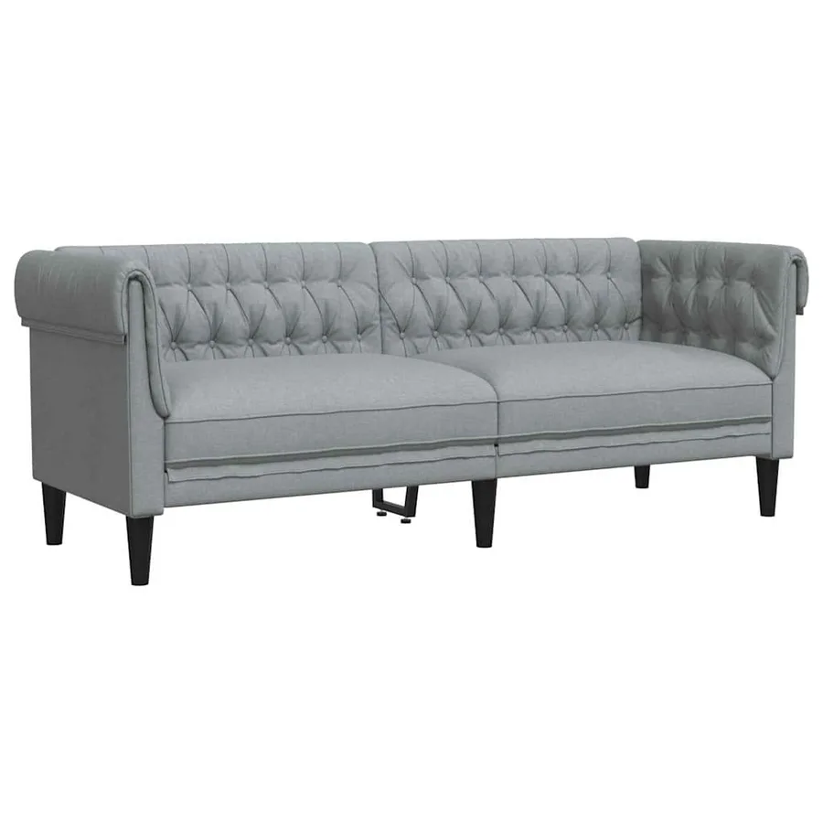 Canapé Gris clair 201,5 x 74,5 x 74,5 cm Polyester - 2