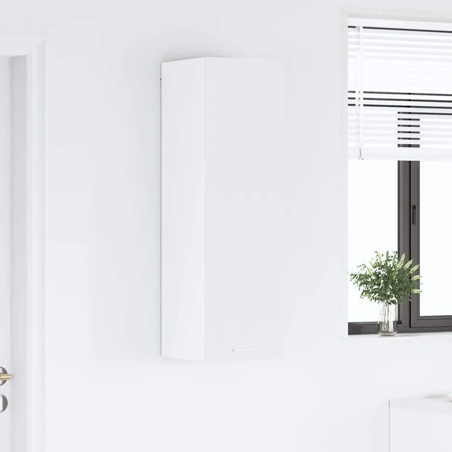 Armoire suspendue Blanc 30 x 31 x 100 cm Bois d'ingénierie - 4