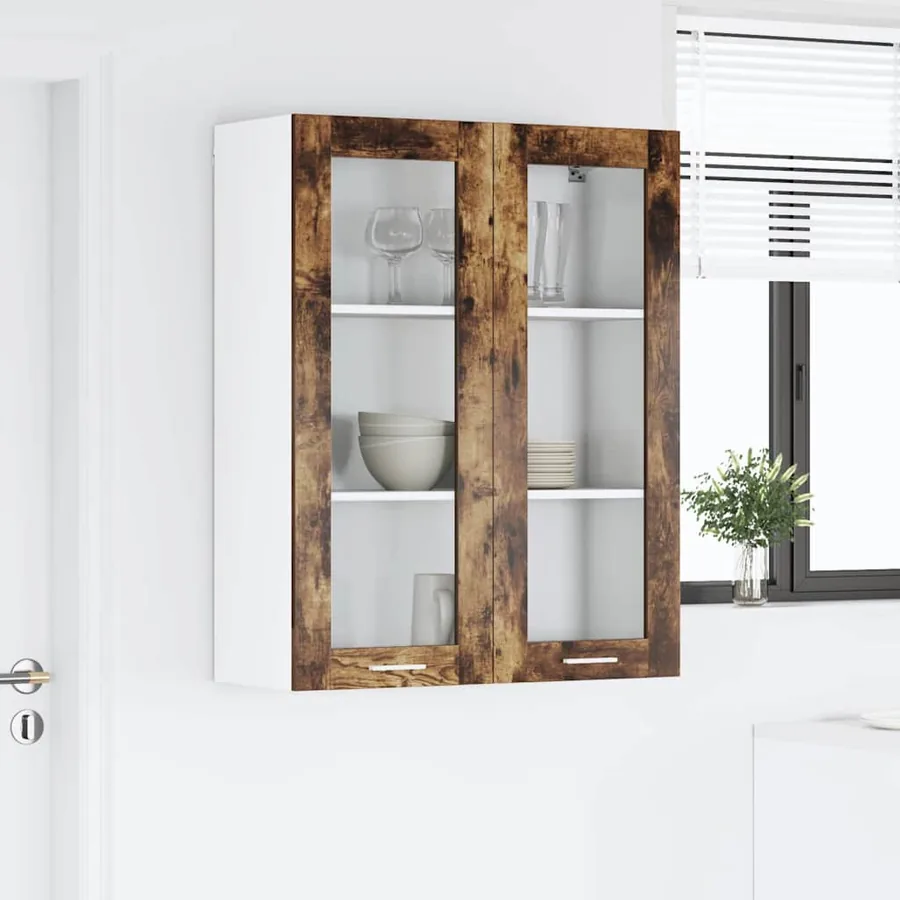 Armoire suspendue Chêne fumé 80 x 31 x 100 cm Bois d'ingénierie - 4